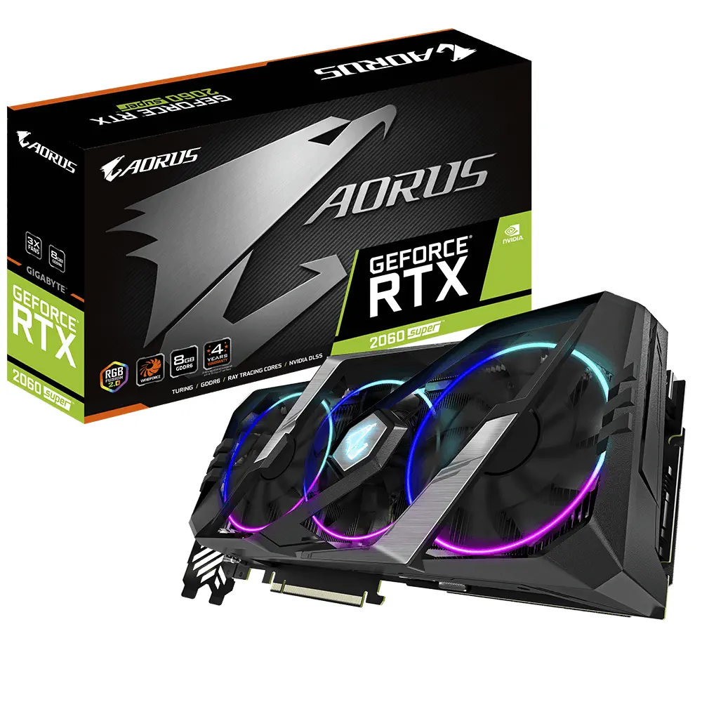 Gigabyte Aorus GeForce RTX 2060 Super 8G GV-N206SAORUS-8GC 8GB GDDR6 256Bit Gaming Ekran Kartı