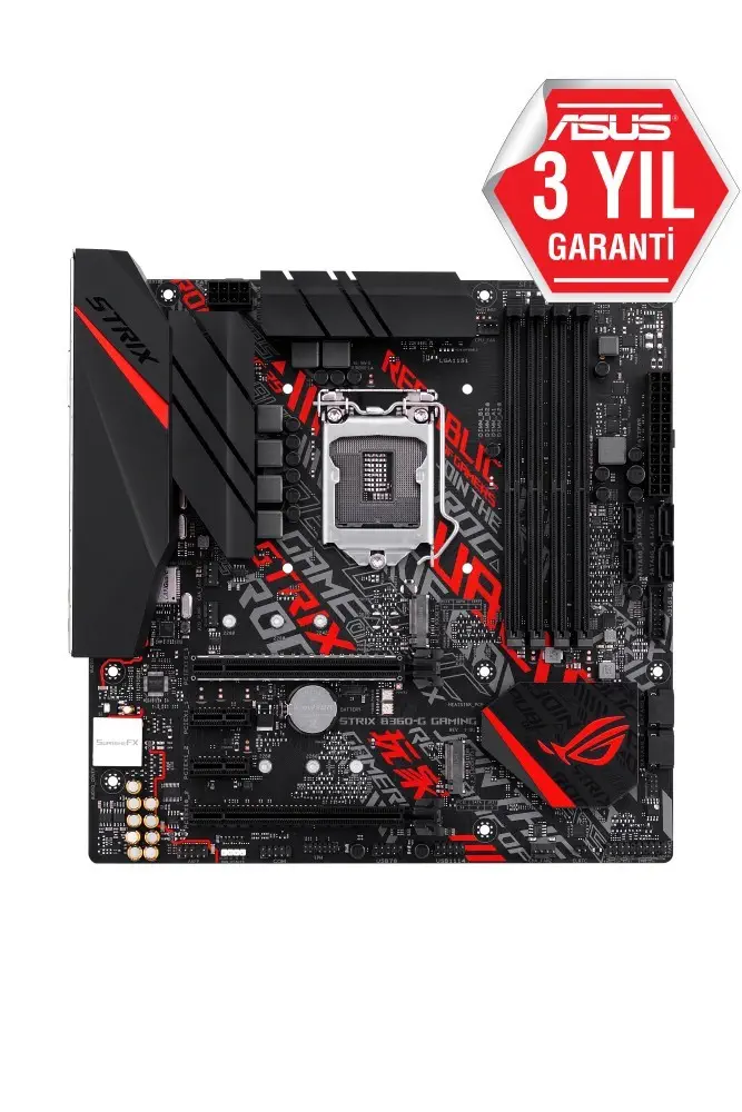 Asus ROG Strix B360-G Gaming Intel B360 Soket 1151 DDR4 2666MHz mATX Gaming Anakart