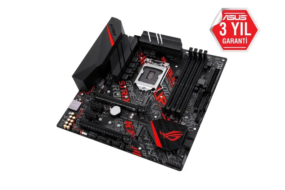 Asus ROG Strix B360-G Gaming Intel B360 Soket 1151 DDR4 2666MHz mATX Gaming Anakart