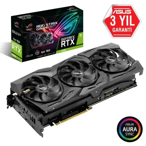 Asus Rog-Strix-RTX2080-A8G-Gaming GeForce RTX 2080 8GB GDDR6 256Bit DX12 Gaming Ekran Kartı