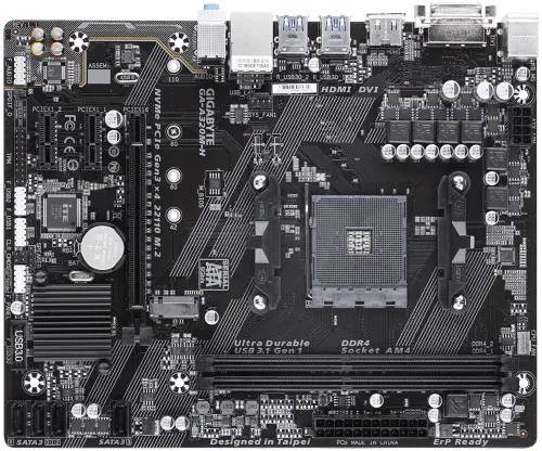 Gigabyte GA-A320M-H AMD A320 Soket AM4 DDR4 3200(OC)Mhz mATX Gaming Anakart