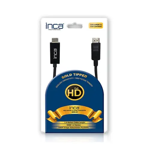 Inca IDPH-18T 1.8 Metre DisplayPort HDMI Kablo