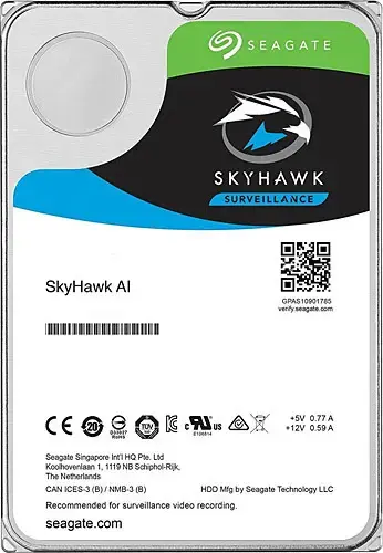 Seagate Skyhawk AI ST12000VE0008 12TB 3.5″ 7200Rpm 256MB 7x24 Güvenlik Diski