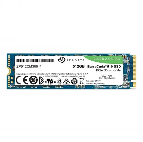 Seagate Barracuda 510 512GB 3400/2800MB/sn NVMe M.2 SSD Disk - ZP512CM30041 