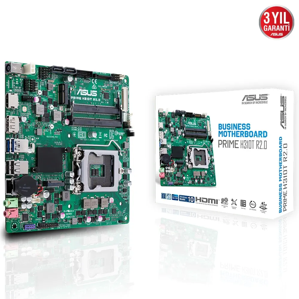 Asus Prime H310T R2.0 Intel H310 Soket 1151 DDR4 2666MHz Mini-ITX Anakart