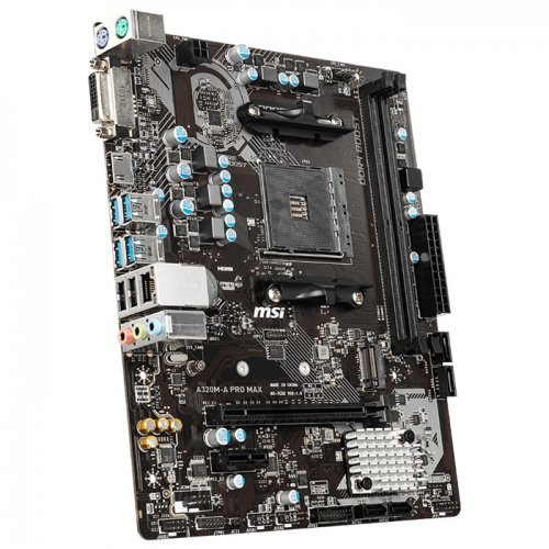 MSI A320M-A Pro Max AMD A320 Soket AM4 DDR4 3200(OC)MHz mATX Gaming Anakart