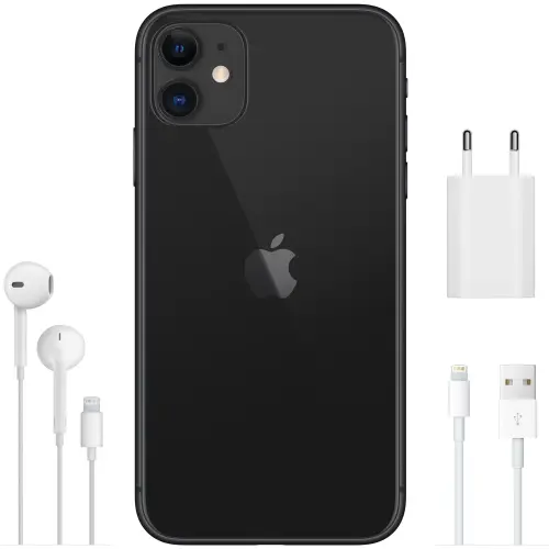 iPhone 11 256GB MWM72TU/A Siyah Cep Telefonu - Apple Türkiye Garantili