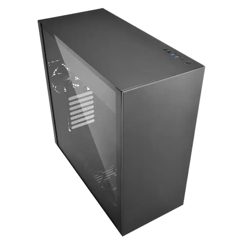 Sharkoon Pure Steel Black USB 3.0 Temperli Cam ATX Siyah Mid Tower Gaming Kasa
