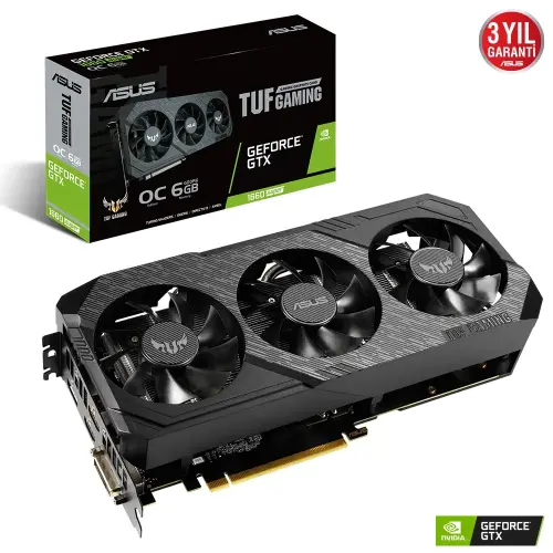 Asus TUF 3-GTX1660S-O6G-Gaming GeForce GTX 1660 Super 6GB GDDR6 192Bit  Gaming Ekran Kartı