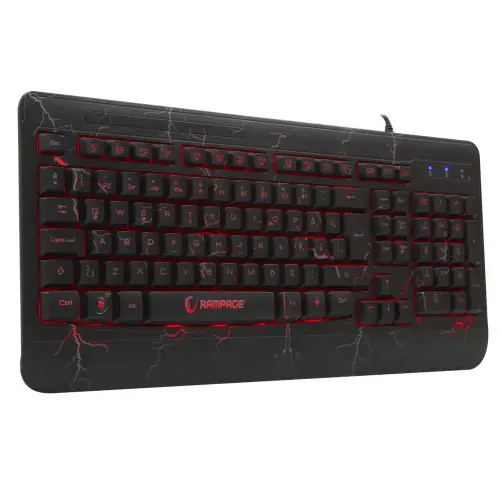 Rampage KB-R45 CRASH Siyah USB 3 Renk Zemin Aydınlatmalı Q Gaming Klavye