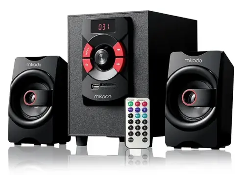 Mikado MD-216BT 2+1 8w +3wx2 USB+SD+FM Destekli Bluetooth Speaker