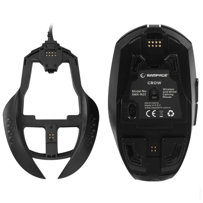 Rampage SMX-R23 Crow 12000DPI Optik USB 2.4G 8 Tuş RGB Siyah Gaming Mouse