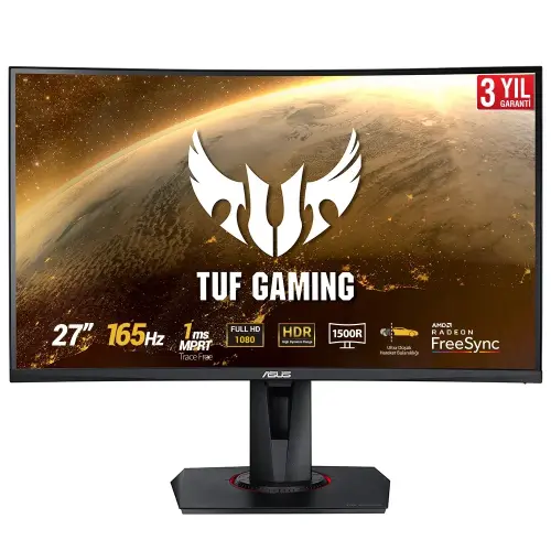 Asus TUF Gaming VG27VQ 27” 165Hz 1ms ELMB Flicker-Free VA Full HD Curved Gaming Monitör