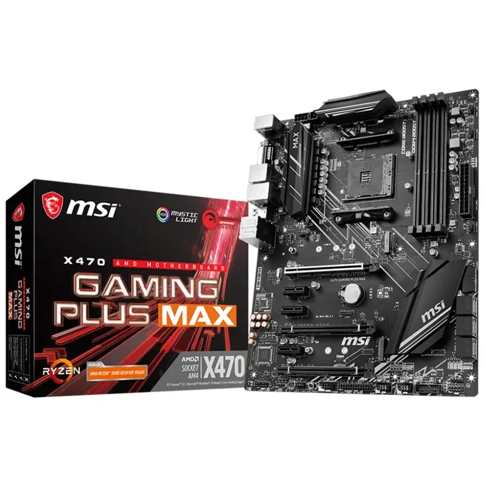 MSI X470 Gaming Plus Max AMD X470 Soket AM4 DDR4 4133(OC)MHz ATX Gaming Anakart