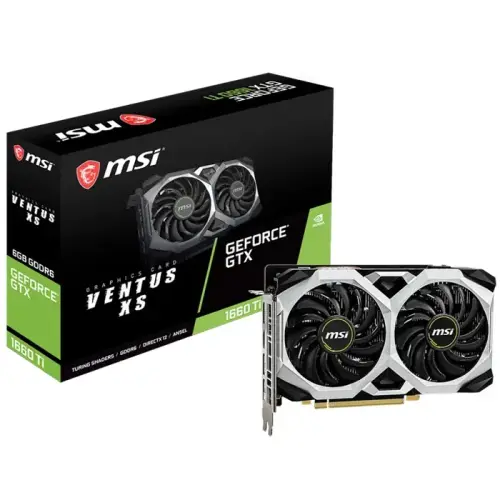 MSI GeForce GTX 1660 Ti Ventus XS 6G 6GB GDDR6 192Bit DX12 Gaming Ekran Kartı