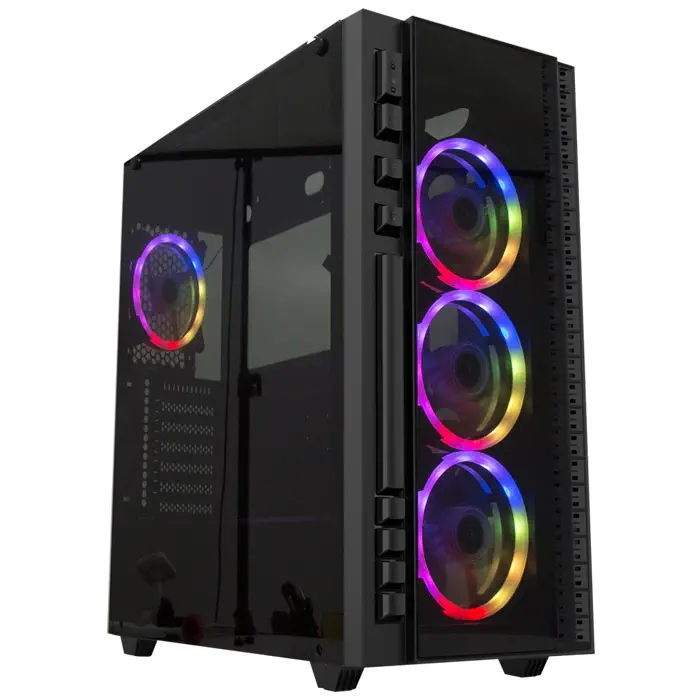Rampage X-Titan RC99 600W 80 Plus Bronze USB 3.0 4xRGB Fan Temperli Cam Mid Tower Gaming Kasa