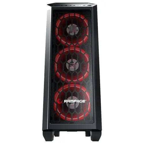 Rampage Chaser LED Fan Pleksi Yan Panel  USB 3.0 Mini Tower Gaming(Oyuncu) Kasa