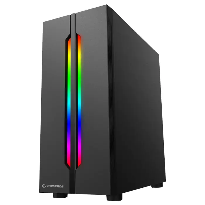 Rampage Spectra USB 3.0 Temperli Cam Rainbow Fan LED`li Mid Tower Gaming(Oyuncu) Kasa