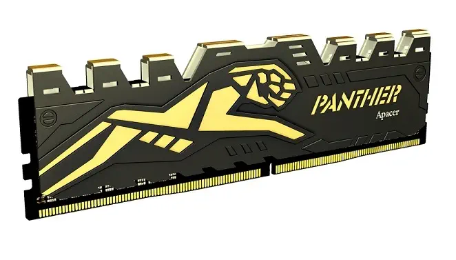 Apacer Panther EK.08G2V.GEC 8GB DDR4 2666 Mhz CL16 Black Gold Gaming (Oyuncu) Ram 