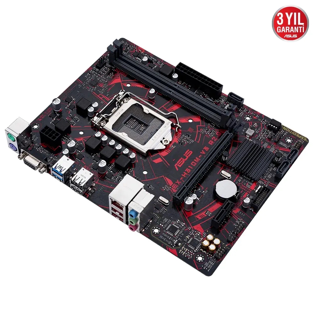 Asus EX-H310M-V3 R2.0 Intel H310 Soket 1151 DDR4 2666MHz mATX Gaming Anakart