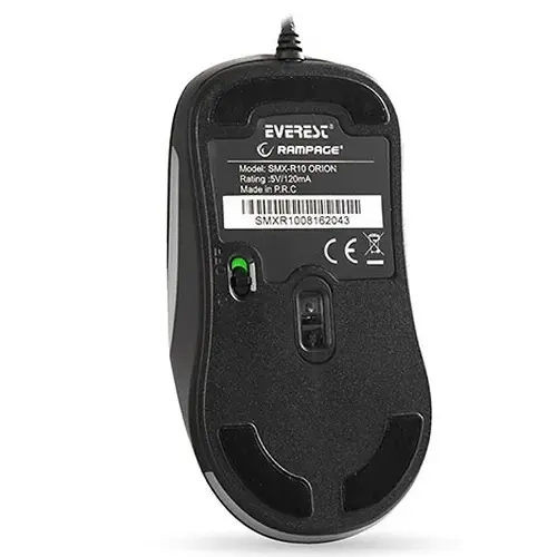 Everest Rampage SMX-R10 Orion 4000DPI 6 Tuş 5 Farklı Işık Makrolu Oyuncu Mouse