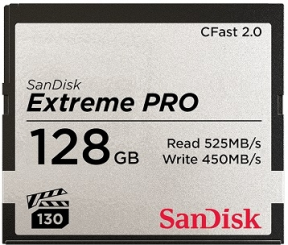 Sandisk Extreme Pro CFast 2.0 525/450MB/s 128GB Hafıza Kartı - SDCFSP-128G-G46D