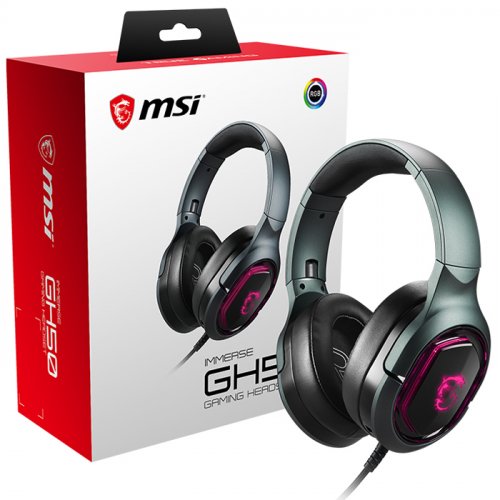 MSI Immerse GH50 RGB 7.1 Surround Titreşimli Ayrılabilir Mikrofonlu USB 2.2m Kablolu Gaming Kulaklık