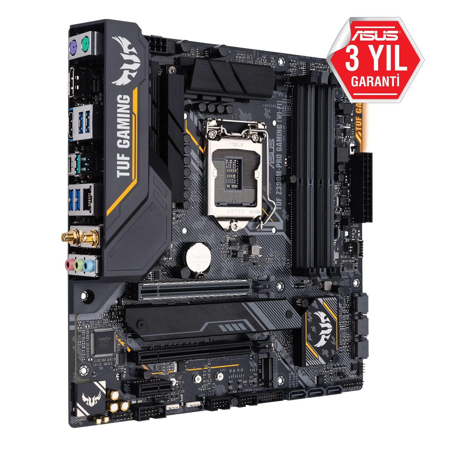 Asus TUF Z390M-PRO Gaming (Wi-Fi) Intel Z390 Soket 1151 DDR4 4266(OC)MHz mATX Gaming Anakart