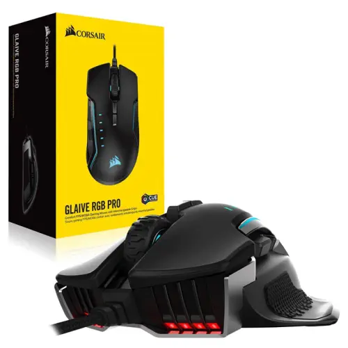 Corsair Glaive RGB Pro Alüminyum FPS/MOBA 18.000 DPI 7 Tuş Optik USB Kablolu Gaming Mouse - CH-9302311-EU