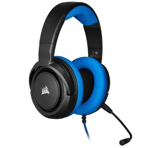 Corsair HS35 Stereo Mavi CA-9011196-EU Ayrılabilir Mikrofonlu Kablolu Gaming Kulaklık