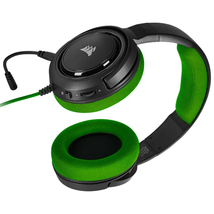 Corsair HS35 Stereo Yeşil CA-9011197-EU Ayrılabilir Mikrofonlu Kablolu Gaming Kulaklık