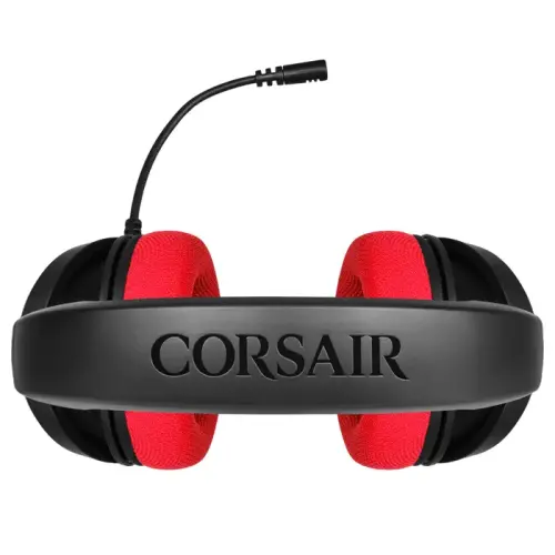 Corsair HS35 Stereo Kırmızı CA-9011198-EU Ayrılabilir Mikrofonlu Kablolu Gaming Kulaklık