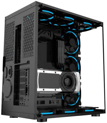 GamePower WARCRY ATX 6 ARGB Sessiz Fan Temper Cam Gaming RGB Kontrolcüsü ve Uzaktan Kumanda Kasa