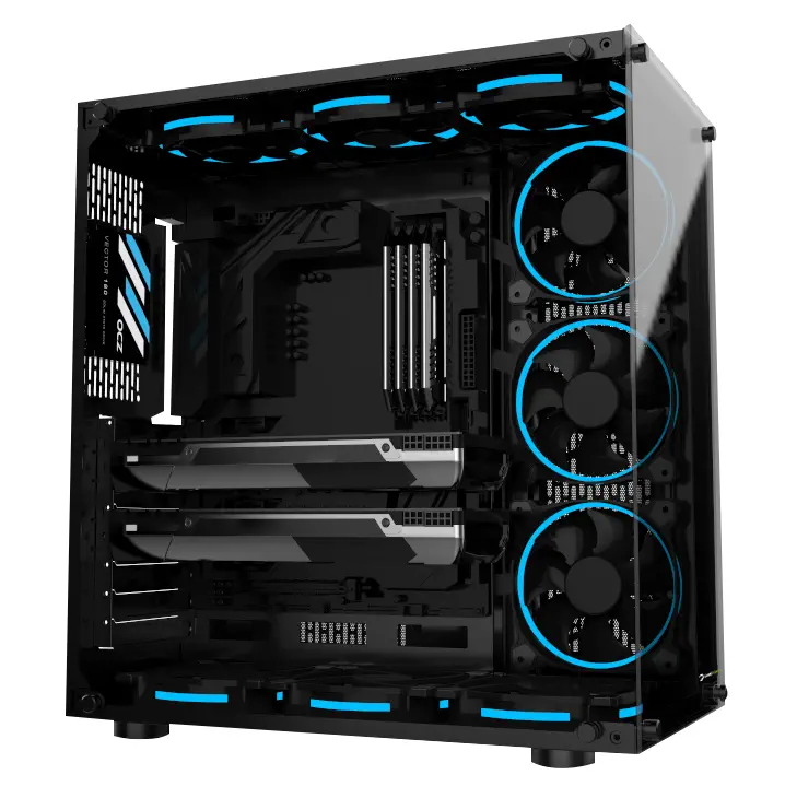 GamePower WARCRY ATX 6 ARGB Sessiz Fan Temper Cam Gaming RGB Kontrolcüsü ve Uzaktan Kumanda Kasa