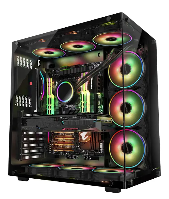 GamePower WARCRY ATX 6 ARGB Sessiz Fan Temper Cam Gaming RGB Kontrolcüsü ve Uzaktan Kumanda Kasa