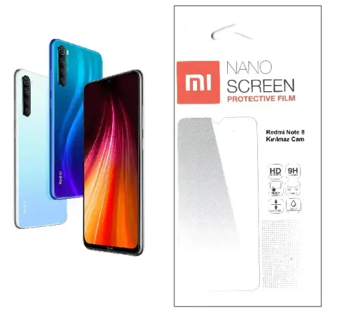 Xiaomi Redmi Note 8 için Nano Kırılmaz Cam Ekran Koruyucu