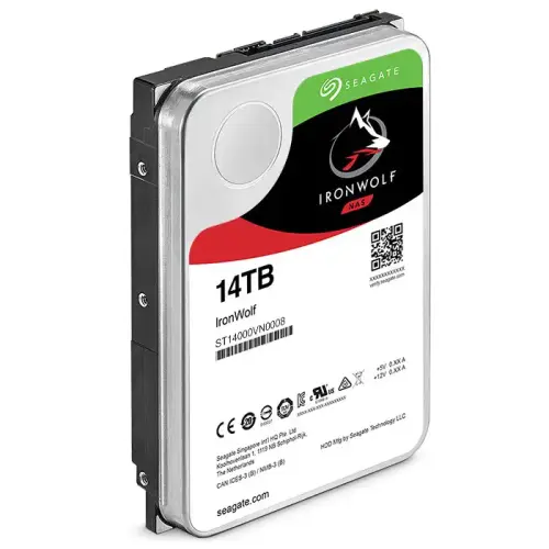 Seagate Ironwolf 14TB 3.5” 210MB/s 256MB SATA 3 7200Rpm NAS Disk - ST14000VN0008