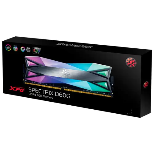 Adata XPG Spectrix D60G  8GB (1x8GB) DDR4 3200MHz CL16 RGB Gaming Ram (Bellek) - AX4U320038G16A-ST60