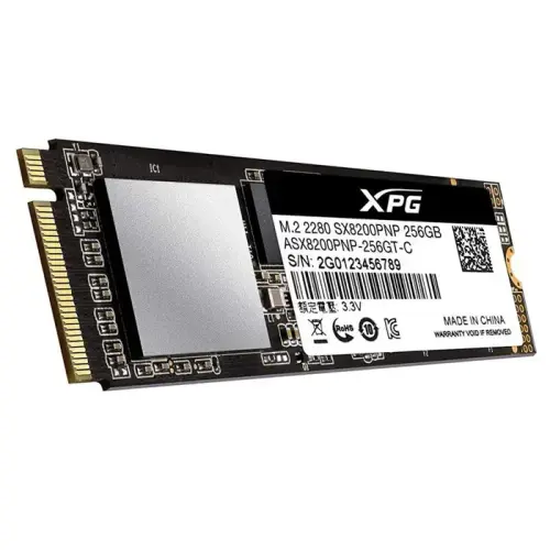 A-data XPG SX8200 Pro 256GB 3500MB/1200MB/s 3D NAND PCIe Gen3x4 M.2 2280 SSD Disk - ASX8200PNP-256GT-C