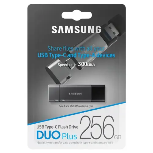 Samsung DUO Plus 256GB 300MB/s USB 3.1 Type-C Flash Bellek - MUF-256DB/APC