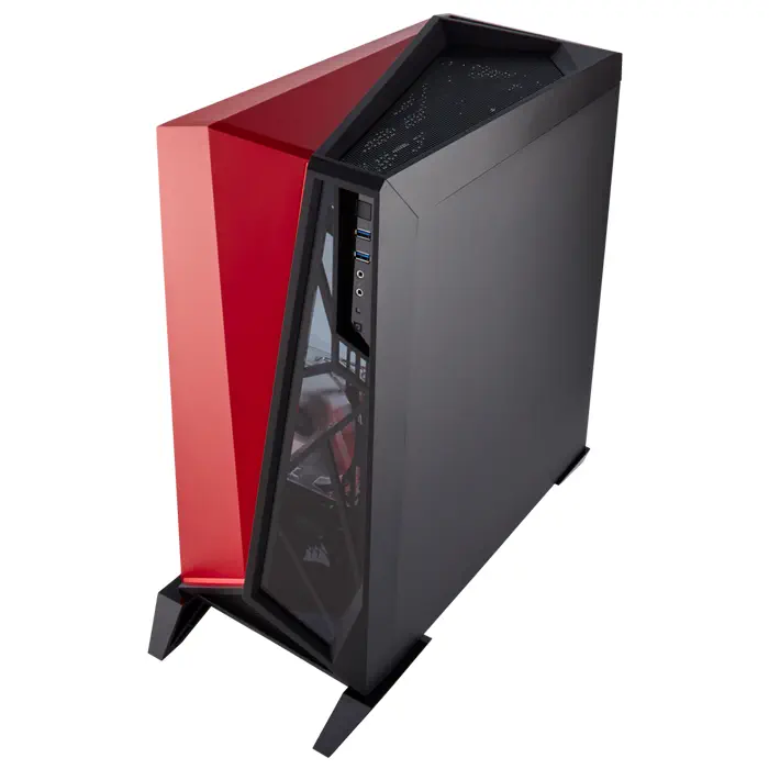 Corsair Carbide Spec-Omega CC-9011120-WW 120mm LED Fan Temperli Cam USB 3.0 Siyah-Kırmızı ATX Mid-Tower Gaming Kasa