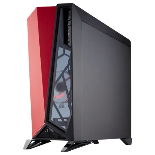 Corsair Carbide Spec-Omega CC-9011120-WW 120mm LED Fan Temperli Cam USB 3.0 Siyah-Kırmızı ATX Mid-Tower Gaming Kasa