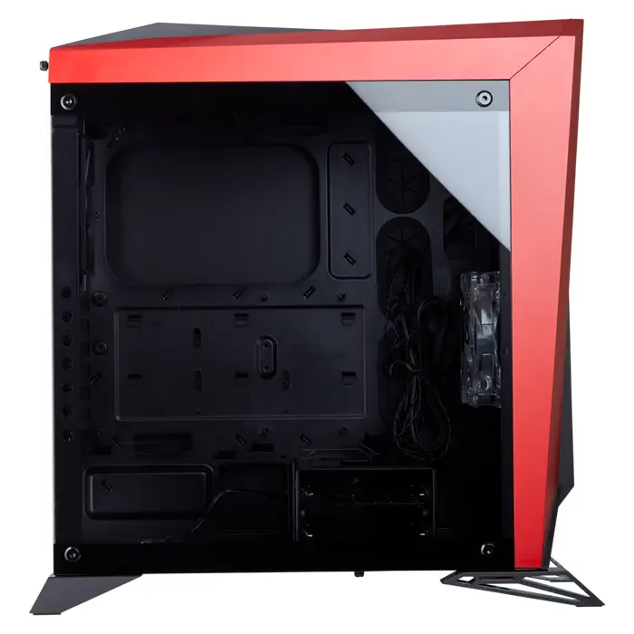 Corsair Carbide Spec-Omega CC-9011120-WW 120mm LED Fan Temperli Cam USB 3.0 Siyah-Kırmızı ATX Mid-Tower Gaming Kasa