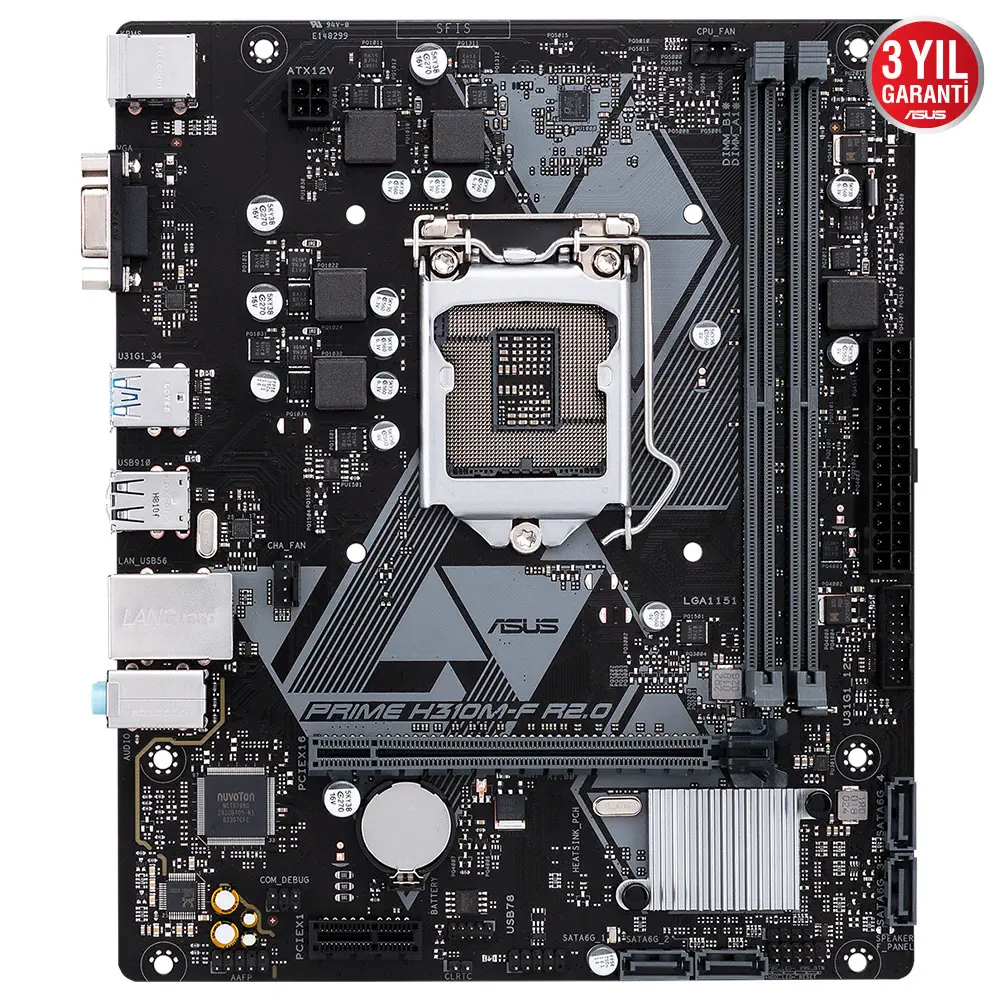 Asus Prime H310M-F R2.0 Intel H310 Soket 1151 DDR4 2666MHz uATX Gaming Anakart
