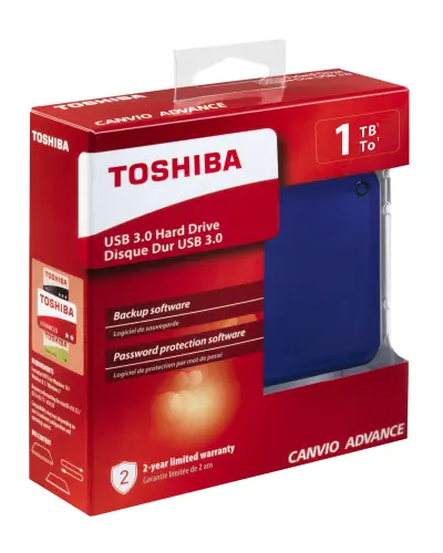 Toshiba Canvio Advance 1TB 2.5” USB 3.0 Mavi Taşınabilir Harddisk - HDTC910EL3AA