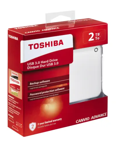 Toshiba Canvio Advance HDTC920EW3AA 2TB 2.5″ USB 3.0 Taşınabilir Harddisk