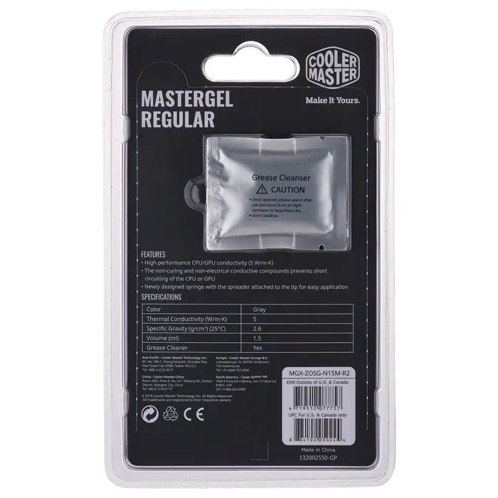 Cooler Master MasterGel Regular Gri Termal Macun - MGX-ZOSG-N15M-R2