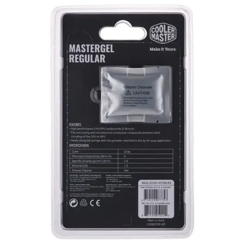 Cooler Master MasterGel Regular Gri Termal Macun - MGX-ZOSG-N15M-R2 