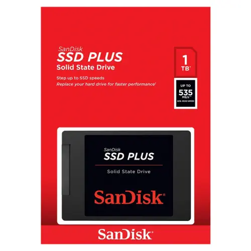SanDisk SSD Plus 1TB 2.5″ 535MB/450MB/s SATA 3 SSD Disk - SDSSDA-1T00-G26