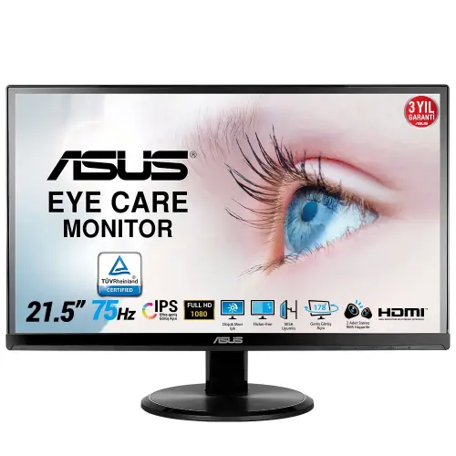 Asus VA229HR 21.5” 5ms 75Hz Eye Care Flicker Free LED IPS Full HD Gaming Monitör